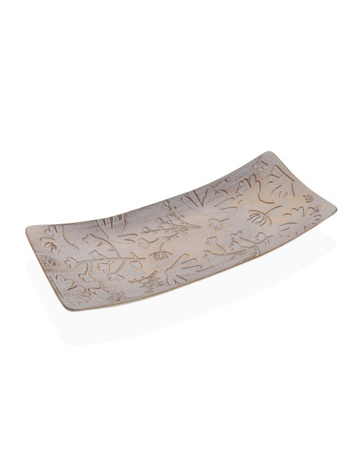 CENTRO DE MESA RECTANGULO DORADO CON FLORES CENTRO DE MESA RECTANGULO DORADO CON FLORES