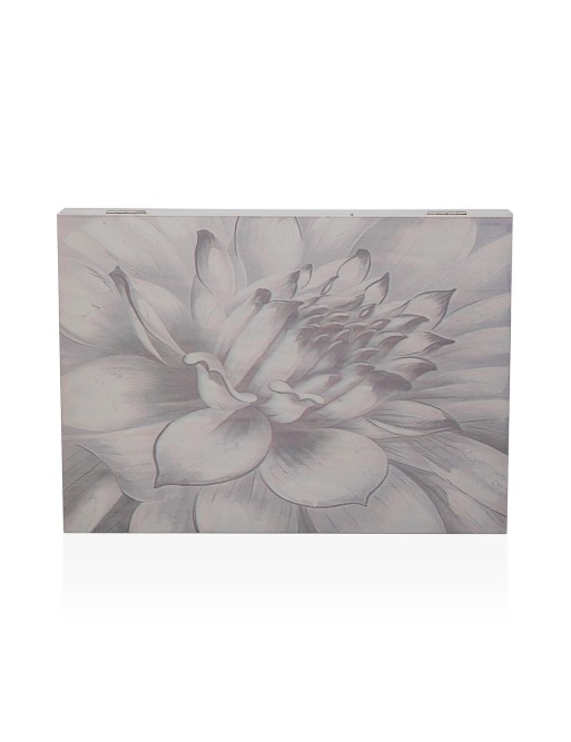 CUBRECONTADOR COLOR BLANCO MODELO FLOR IMPRESAS