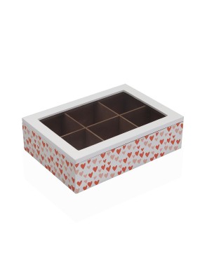CAJA PARA TÉ DE MADERA MODELO CUORE