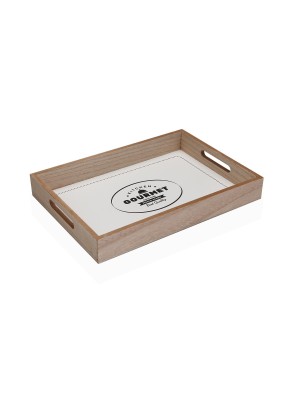 PLATEAU ALIMENTAIRE EN BOIS GOURMET MODÈLE 34 X 24 CM