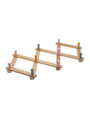 EXPANDABLE WOODEN WALL COAT RACK