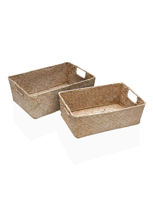 SET MIT 2 KÖRBEN MIT GRIFFEN 36x26x12 CM