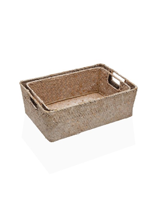 SET MIT 2 KÖRBEN MIT GRIFFEN 36x26x12 CM