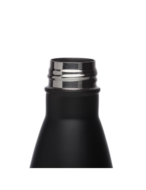 BOTELLA DE 500 ML ACERO INOXIDABLE COLOR NEGRO MATE