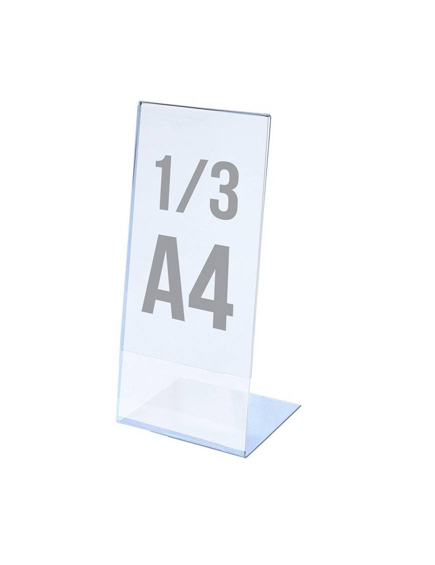 Tabletop 1/3 A4V display stand (Acrylic)
