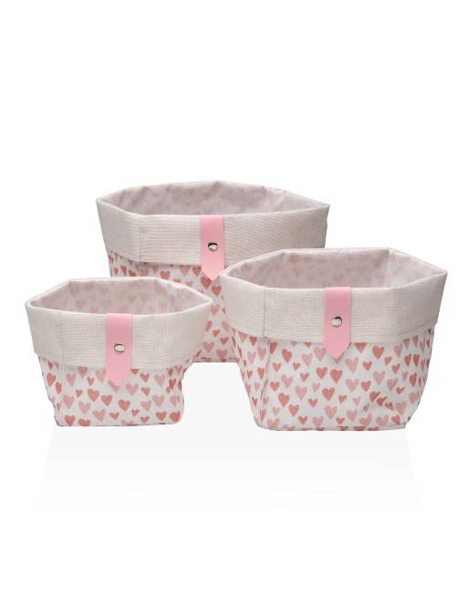 SET MIT 3 QUADRATISCHEN KÖRBEN MODELL CUORE SET MIT 3 QUADRATISCHEN KÖRBEN MODELL CUORE