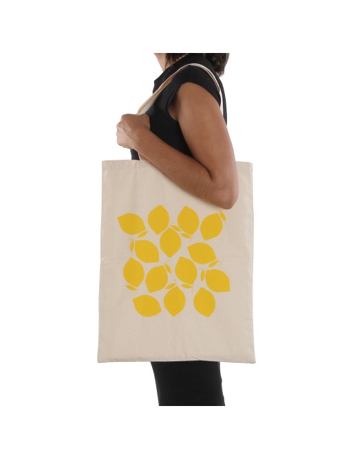 WHITE SHOPPING BAG MODEL LEMONS WHITE SHOPPING BAG MODEL LEMONS