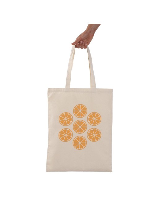BOLSO DE LA COMPRA BLANCA MODELO NARANJAS