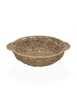 OVAL BASKET WITH HANDLES MODEL 29x29x8 CM