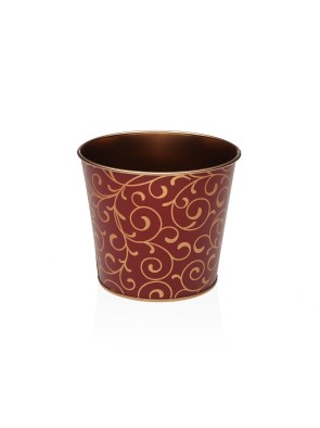 POT EN MÉTAL ROUGE MODÈLE ONDARA