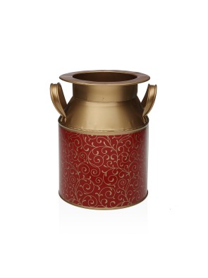 POT OU VASE EN MÉTAL ROUGE MODÈLE ONDARA