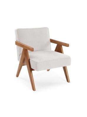 LIAM WHITE ARMCHAIR WITH ARMRESTS