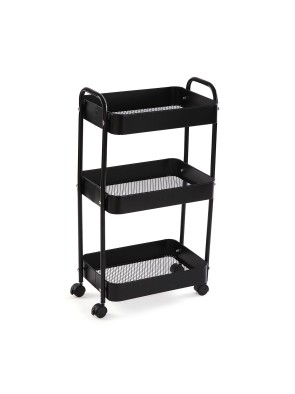 3 SHELF CART BLACK