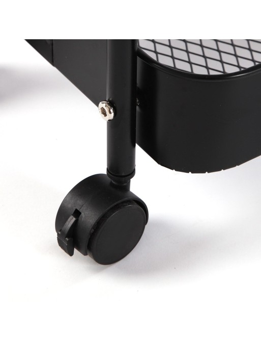 CHARIOT À 3 ÉTAGÈRES NOIR CHARIOT À 3 ÉTAGÈRES NOIR