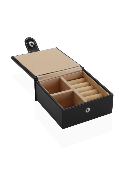 JEWELRY BOX WITH TWO COMPARTMENTS MODEL BLACK