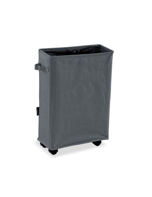 POLYESTER LAUNDRY BASKET WITH GRAY MESH COVER
