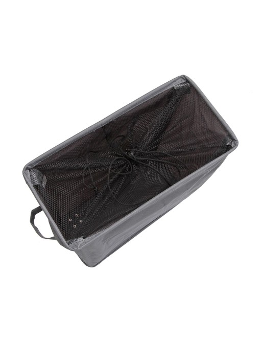 POLYESTER LAUNDRY BASKET WITH GRAY MESH COVER