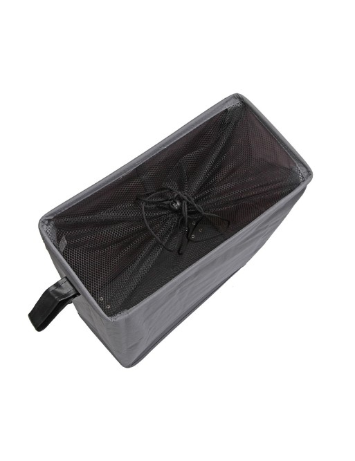 LÄNGLICHER WÄSCHEKORB MIT GRIFF UND GRAUEM NETZ LÄNGLICHER WÄSCHEKORB MIT GRIFF UND GRAUEM NETZ