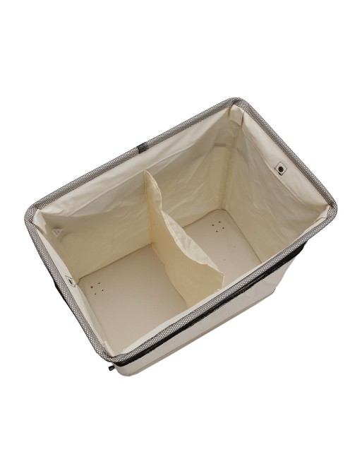 WÄSCHEKORB MIT ZWEI FÄCHERN BEIGE FARBE