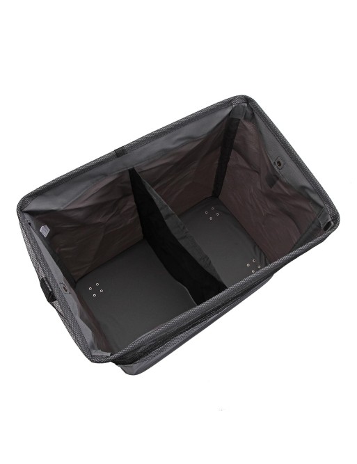 LAUNDRY BASKET WITH TWO COMPARTMENTS DARK GRAY COLOR