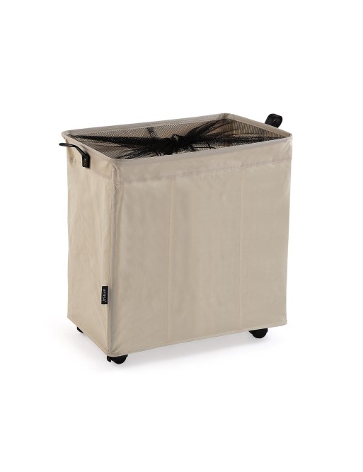 CESTO PARA LA ROPA CON TRES COMPARTIMENTOS COLOR BEIGE CESTO PARA LA ROPA CON TRES COMPARTIMENTOS COLOR BEIGE