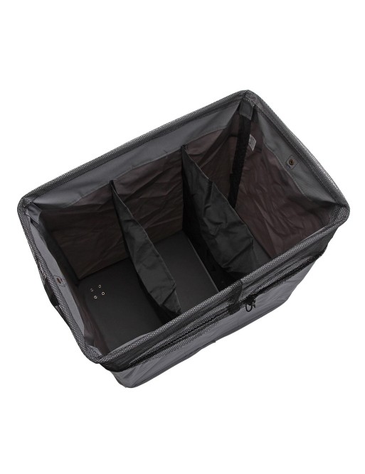 CESTO PARA LA ROPA CON TRES COMPARTIMENTOS COLOR GRIS OSCURO CESTO PARA LA ROPA CON TRES COMPARTIMENTOS COLOR GRIS OSCURO