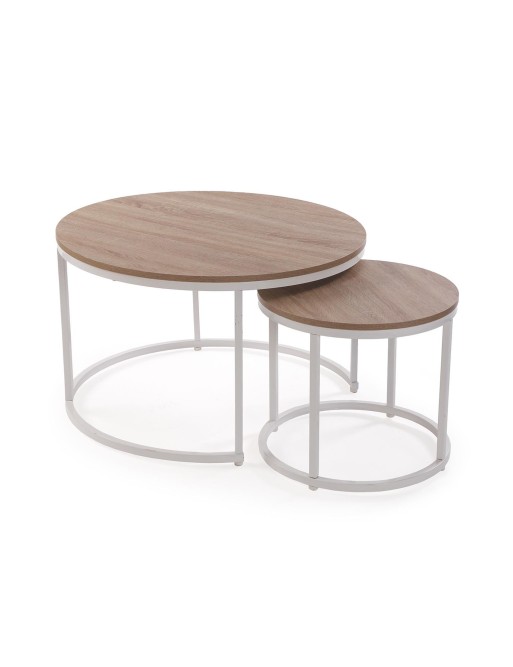 ZWEI WEISSE ANDREA BEISTELLTISCHE