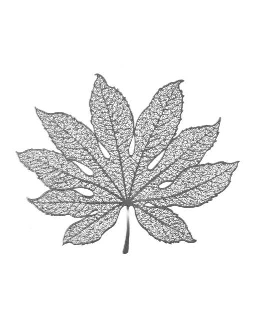 SALVAMANTEL O MANTEL UNITARIO MODELO HOJA PLATEADO