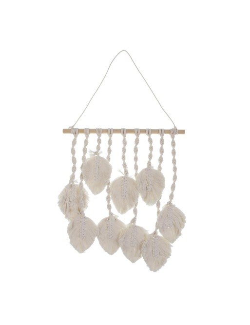 WALL DECORATION MODEL MACRAMÉ WITH WHITE LEAVES