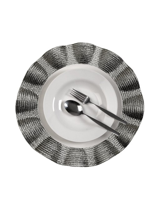 SET DE TABLE ROND ARGENTÉ OU MODÈLE NAPPE SIMPLE SET DE TABLE ROND ARGENTÉ OU MODÈLE NAPPE SIMPLE