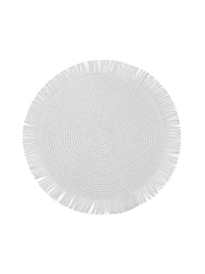 SALVAMANTEL O MANTEL UNITARIO CON FLECOS BLANCO MODELO SPIRAL