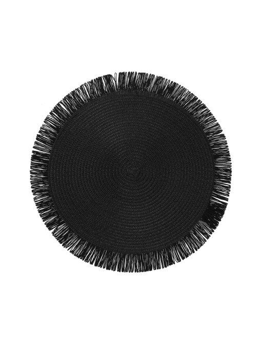 SALVAMANTEL CON FLECOS COLOR NEGRO MODELO SPIRAL