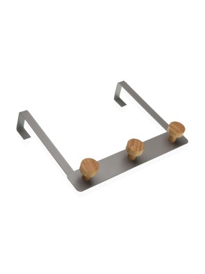GRAY WALL COAT RACK 3 HOOKS