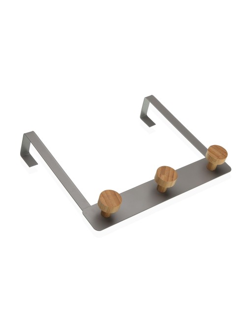 GRAY WALL COAT RACK 3 HOOKS