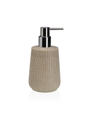 DISPENSADOR DE JABON COLOR BEIGE MODELO EFECTO MADERA