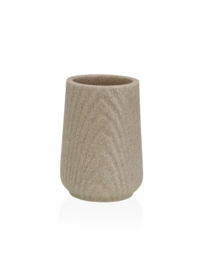 PORTE-BROSSE À DENTS DE SALLE DE BAIN BEIGE MODÈLE EFFET BOIS