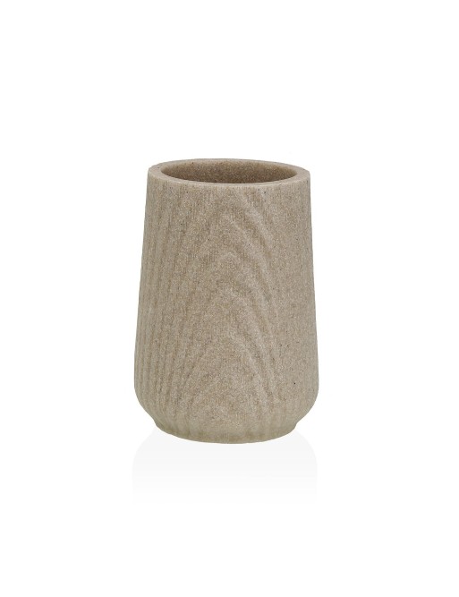 PORTE-BROSSE À DENTS DE SALLE DE BAIN BEIGE MODÈLE EFFET BOIS