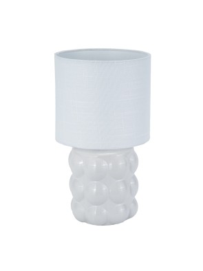 LAMP WITH WHITE BASE AND ROUNDED SHADE