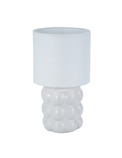 LAMPE AVEC SOCLE BLANC ET ABAT-JOUR ARRONDI