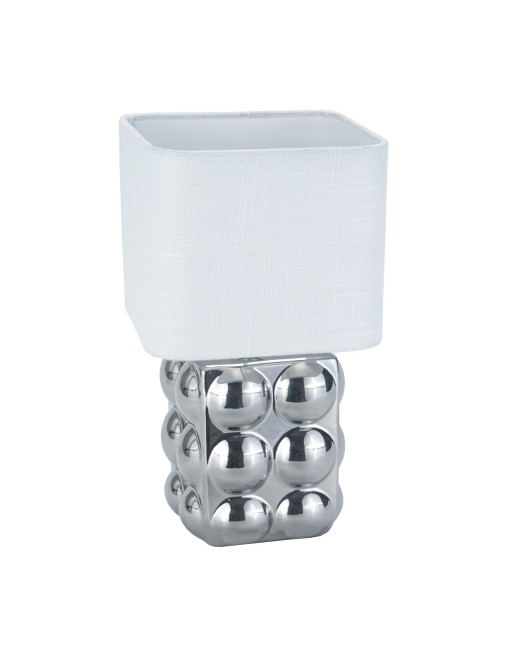 LAMP WITH METALLIC BASE AND SQUARE SHADE