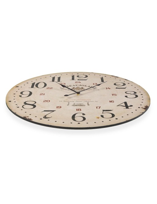HORLOGE MURALE EN BOIS 58 CM MODÈLE EMPORTER