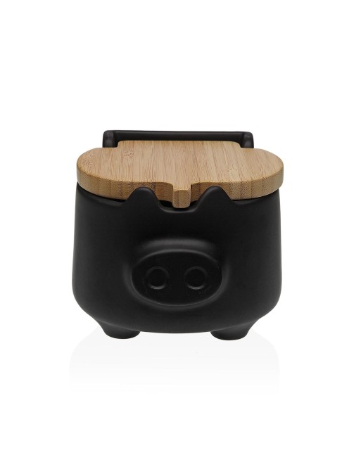 SALIÈRE DE CUISINE NOIRE MODÈLE COCHON SALIÈRE DE CUISINE NOIRE MODÈLE COCHON