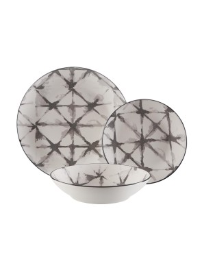 18-PIECE CRUZELA GRAY DINNERWARE SET