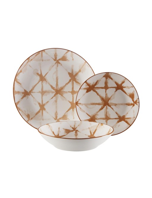 VAISSELLE CRUZELA JAUNE 18 PIÈCES