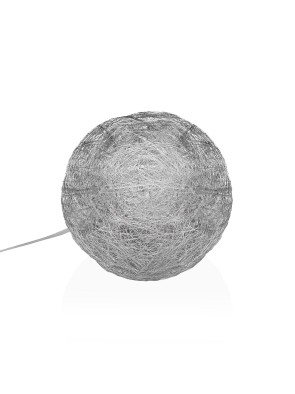 BOULE 3D ARGENTÉE DE 15 CM AVEC MODÈLE LÉGER ESTEL