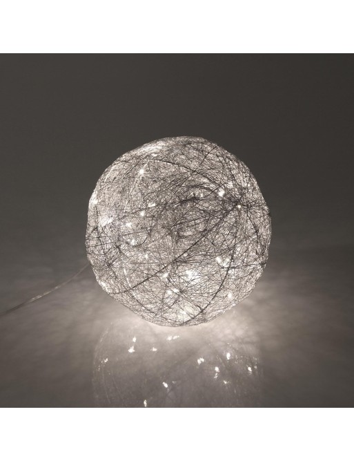 BOULE 3D ARGENTÉE DE 15 CM AVEC MODÈLE LÉGER ESTEL