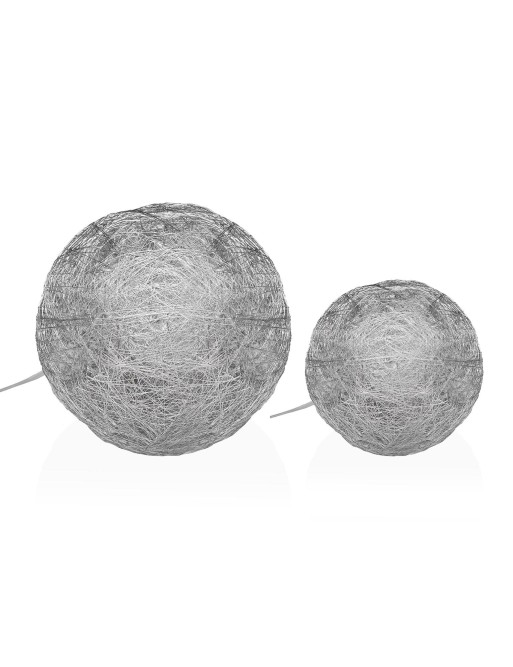 BOULE 3D ARGENTÉE DE 15 CM AVEC MODÈLE LÉGER ESTEL