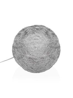 BOULE 3D ARGENTÉE DE 20 CM AVEC MODÈLE LÉGER ESTEL