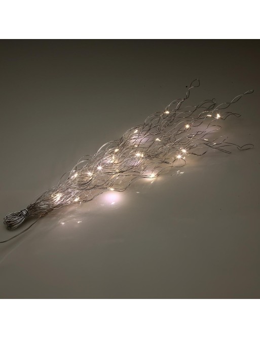 BOUQUET WITH LED LIGHT IN SILVER COLOR OF 80 CM