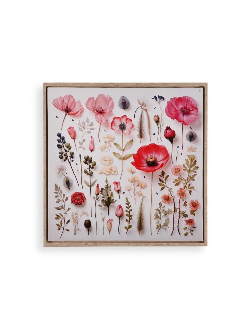 40x40 CM LEINWANDMODELL SCHMETTERLINGE UND ROSA GARTEN